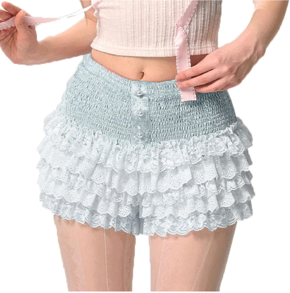 Pastel Ruffled Shorts