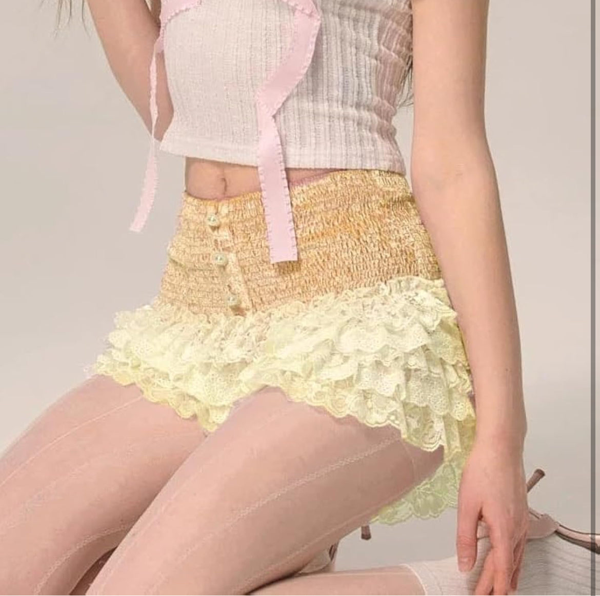 Pastel Ruffled Shorts