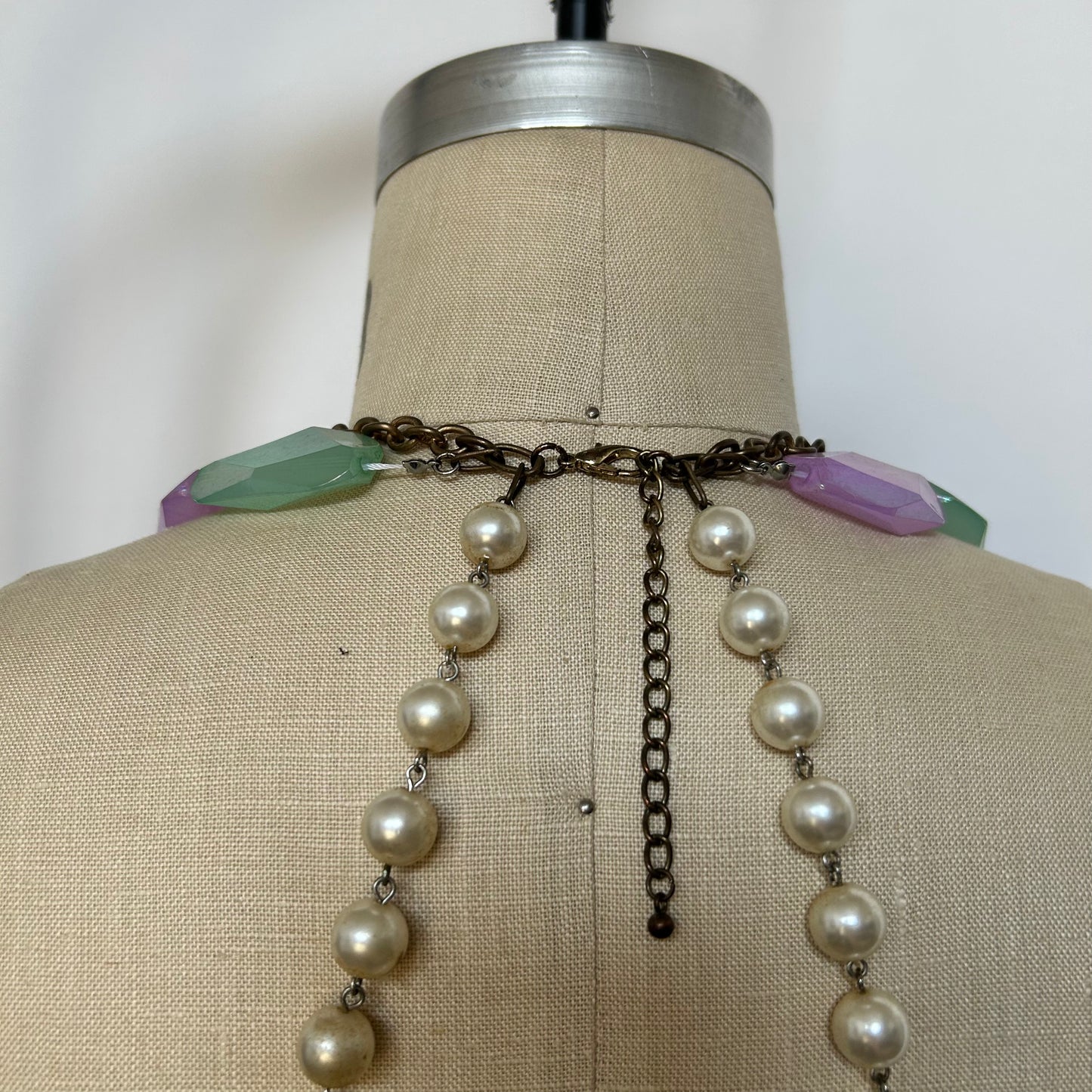 Pastel mermaid seashell pearl body chain