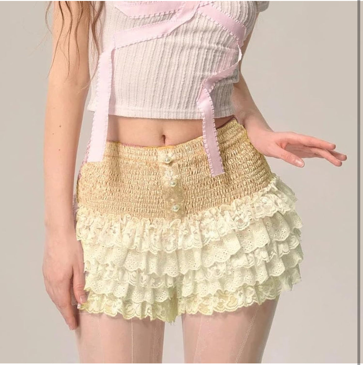 Pastel Ruffled Shorts