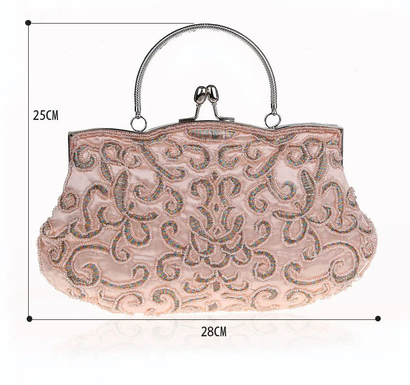 Metallic Baroque Hand Bag