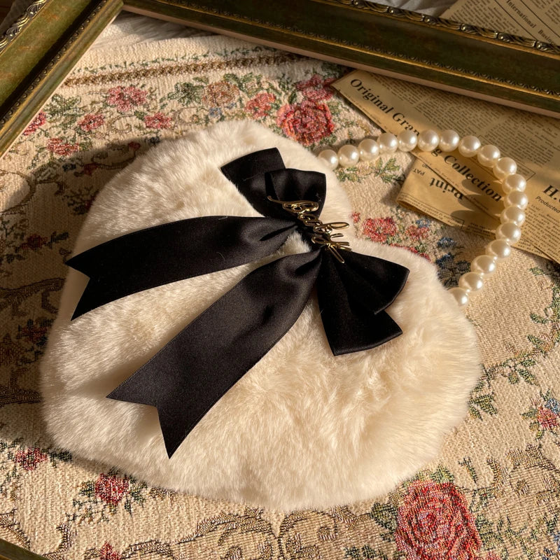 Heart Plush Bow Hand Bag