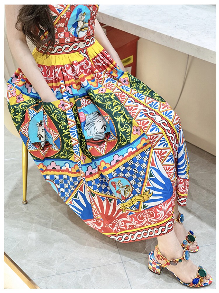 Rhinestone Gem Checkard Heel Sandals