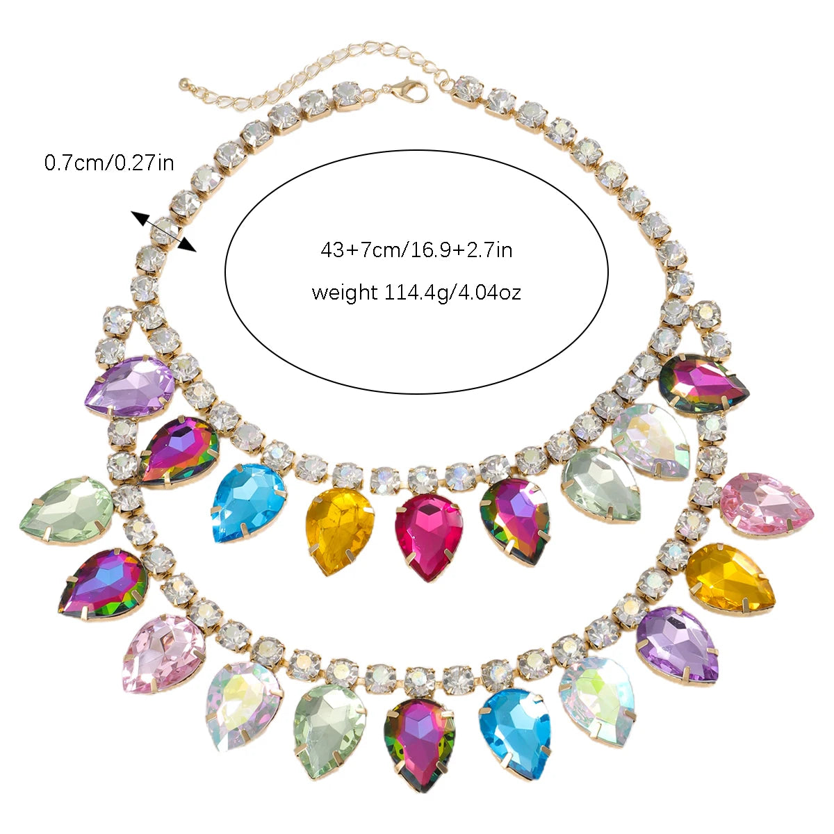 Rhinestone Layered Necklace