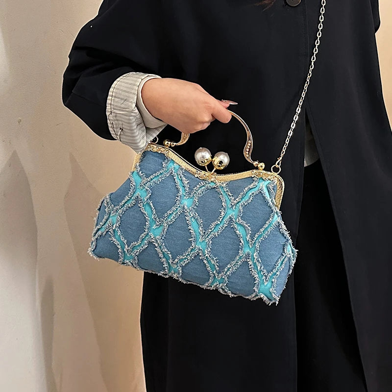 Denim Handbag Clutch