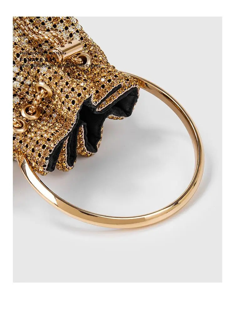 Rhinestone Bucket Handbag