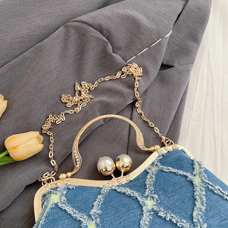 Denim Handbag Clutch