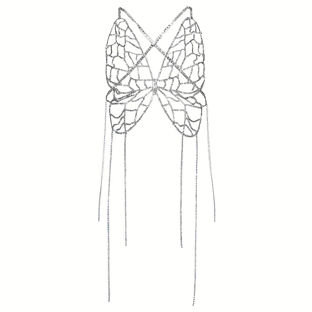 Butterfly Rhinestone Body Chain
