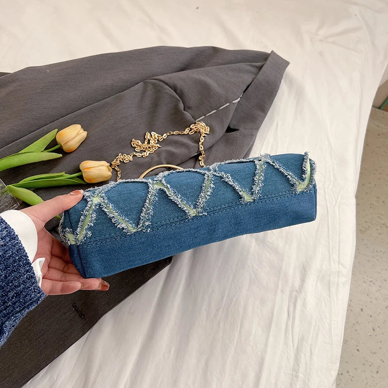Denim Handbag Clutch