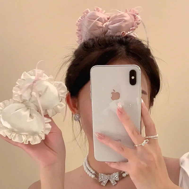 Sweetheart Heart Bow Pillow Hair Tie