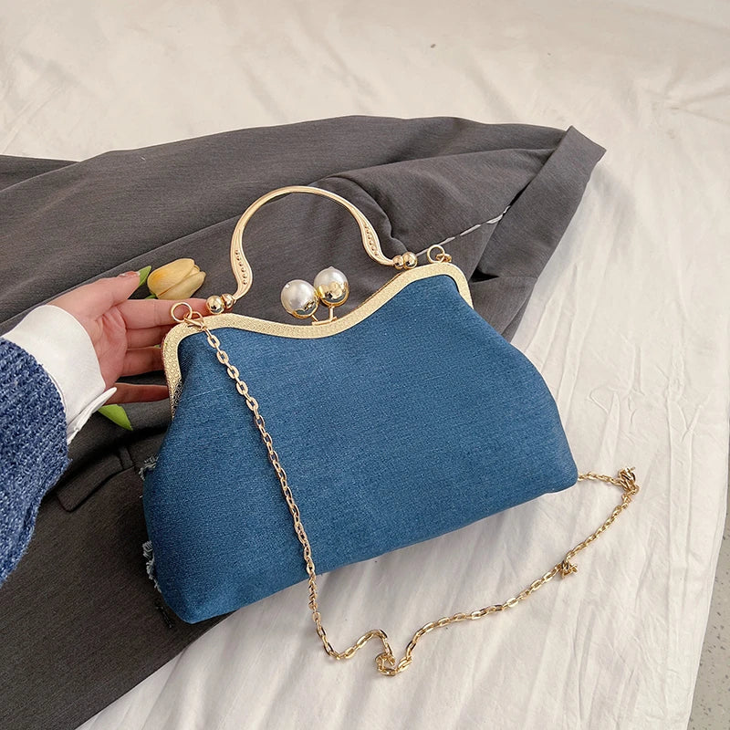Denim Handbag Clutch