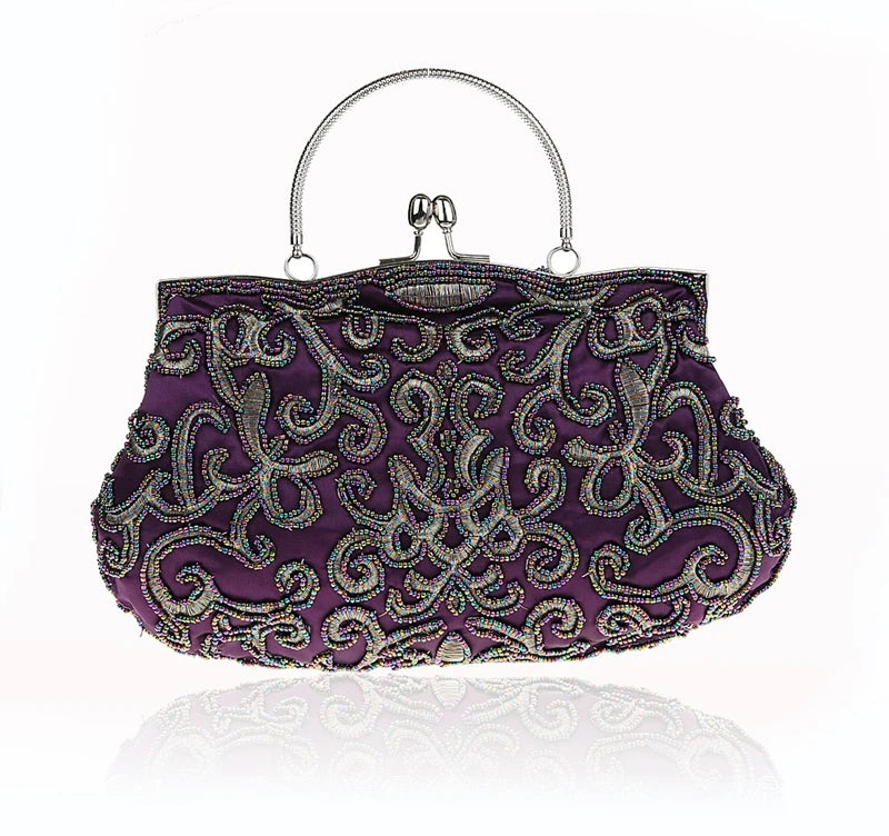 Metallic Baroque Hand Bag