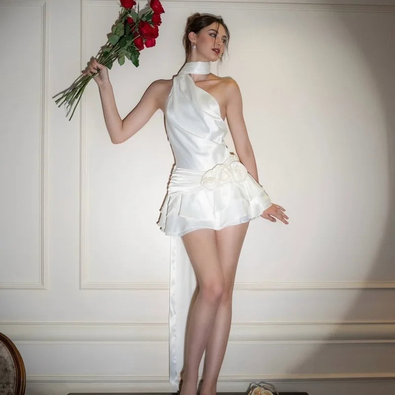 Satin Backless Dress