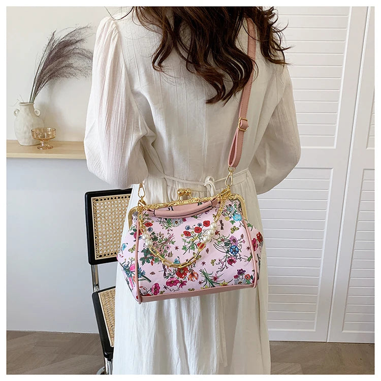 Floral And Pearls Purse