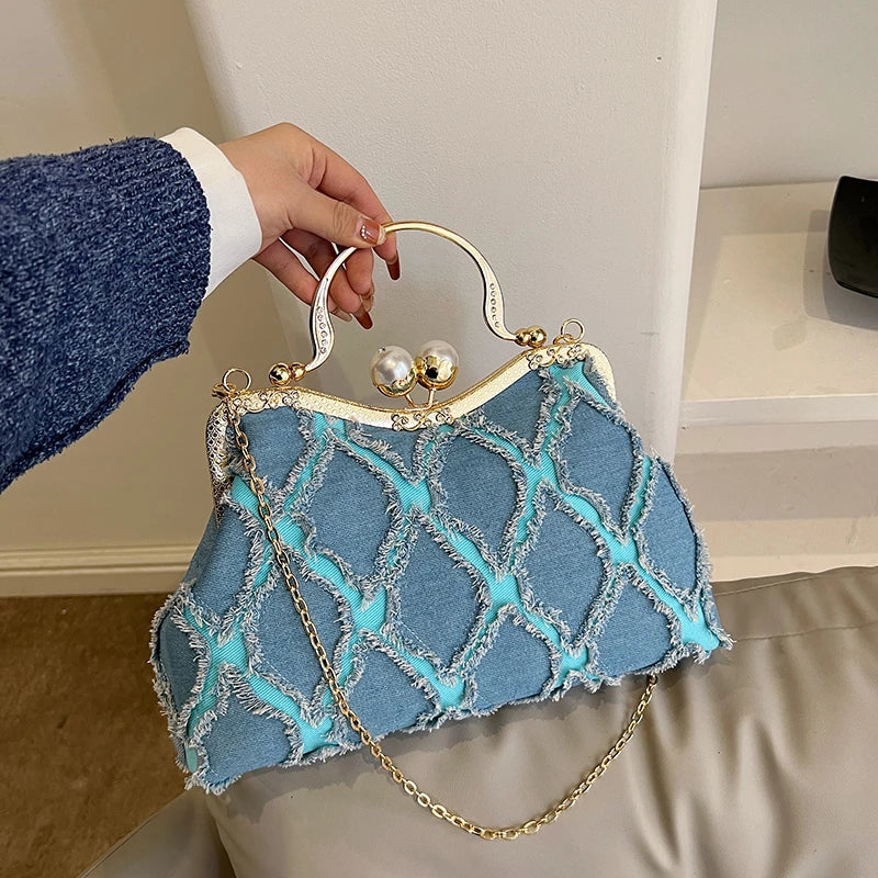 Denim Handbag Clutch