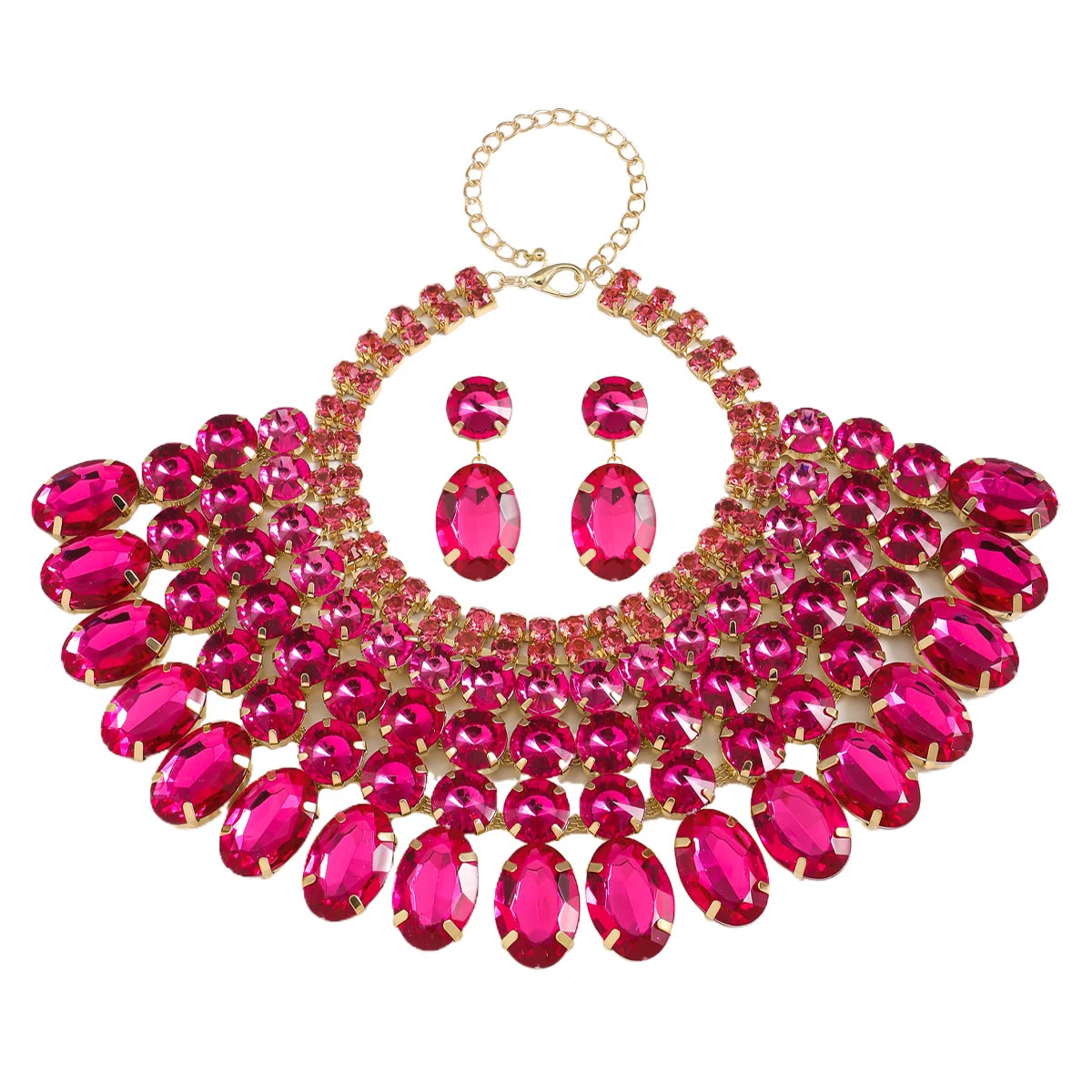 Rhinestone Bib Necklace