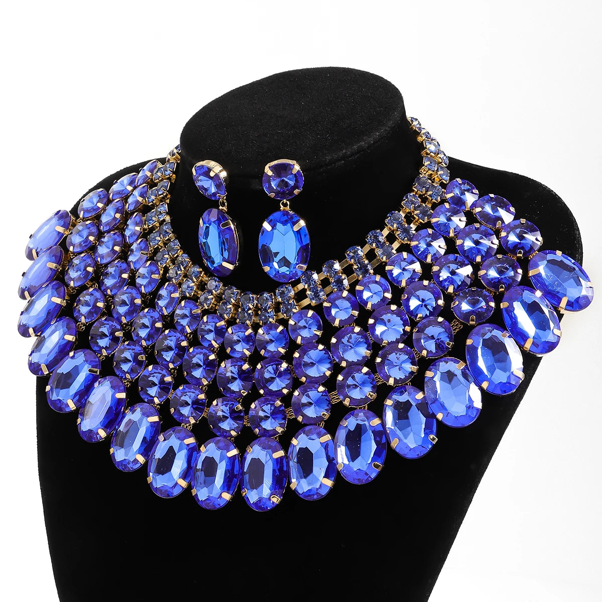 Rhinestone Bib Necklace