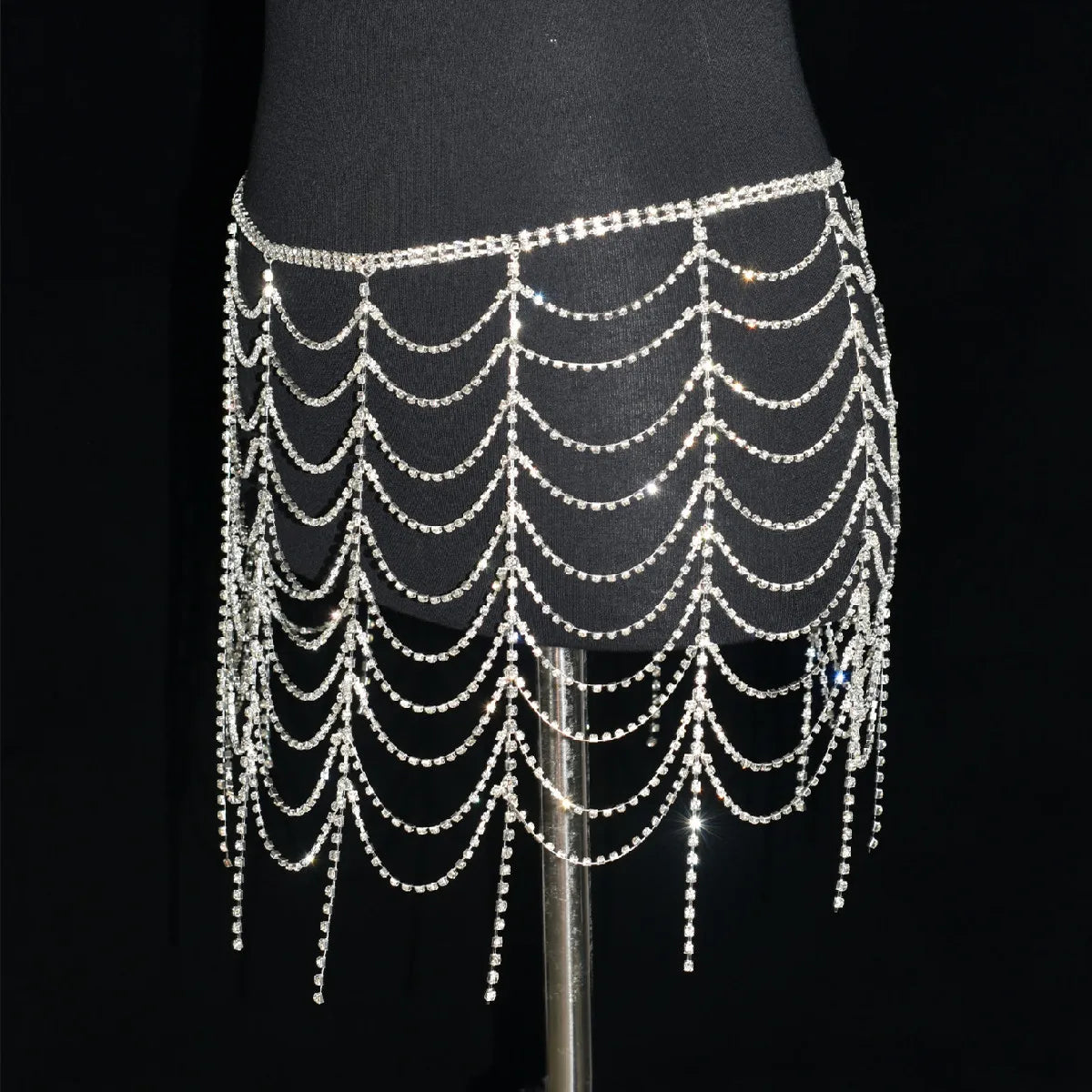 Crystal Fringe Waist Chain