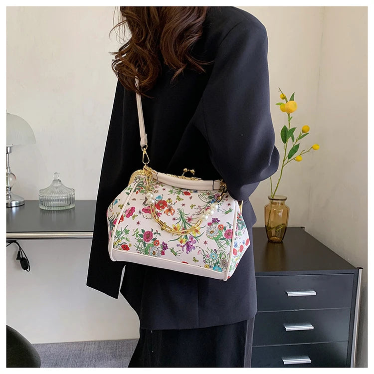 Floral And Pearls Purse