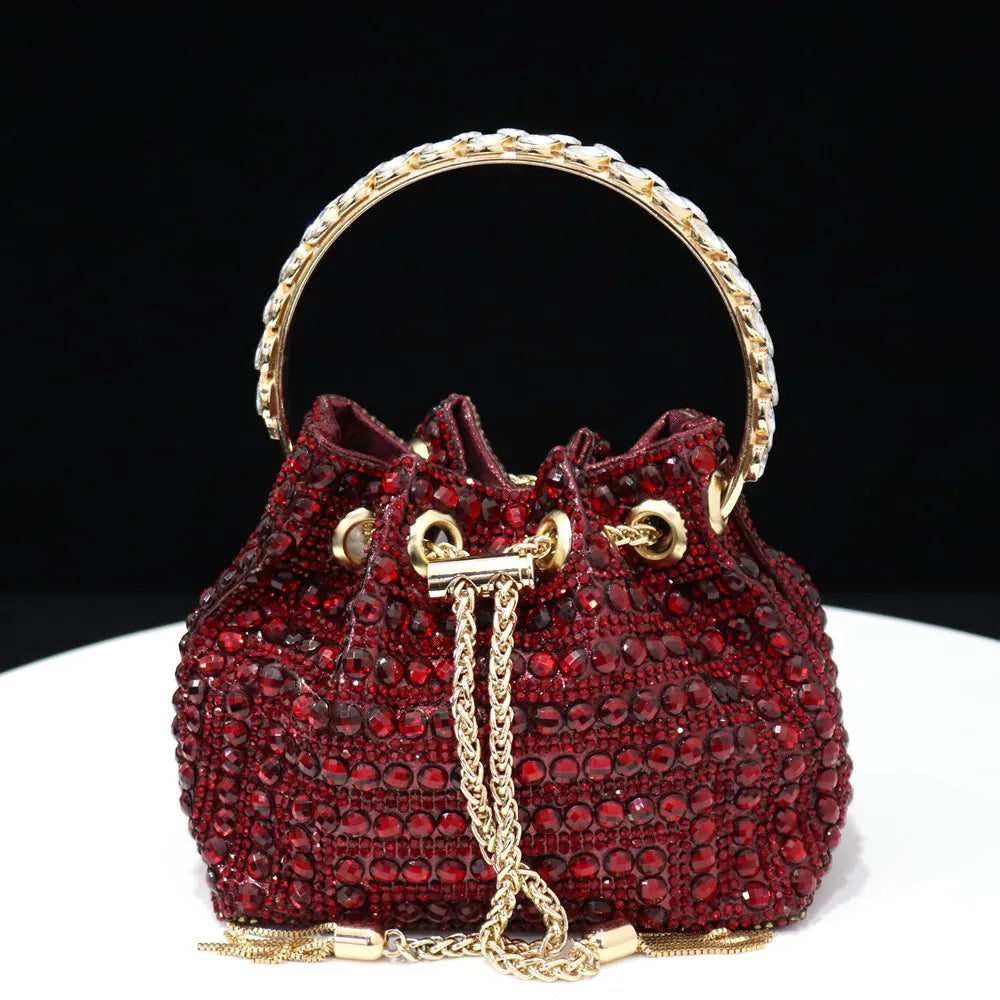 Rhinestone Drawstring Bag
