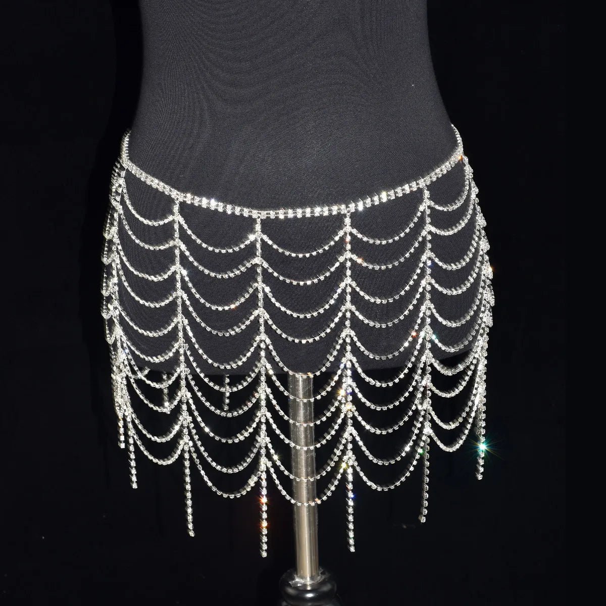 Crystal Fringe Waist Chain