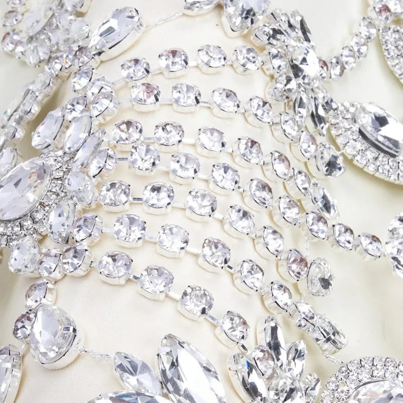 Crystal Body Chain Top