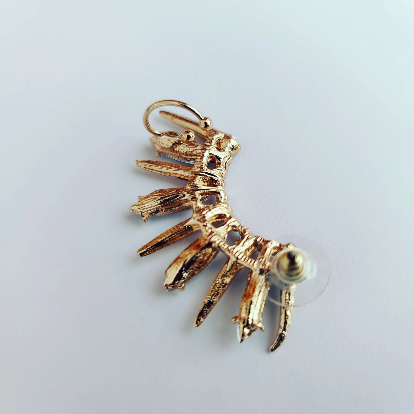 Crystal Rivet Ear Cuff Clip-On Earrings