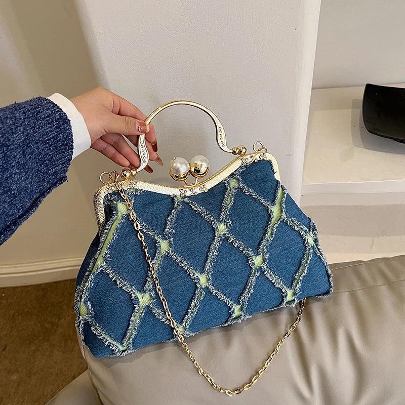 Denim Handbag Clutch