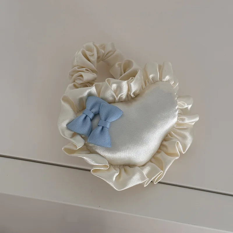 Sweetheart Heart Bow Pillow Hair Tie