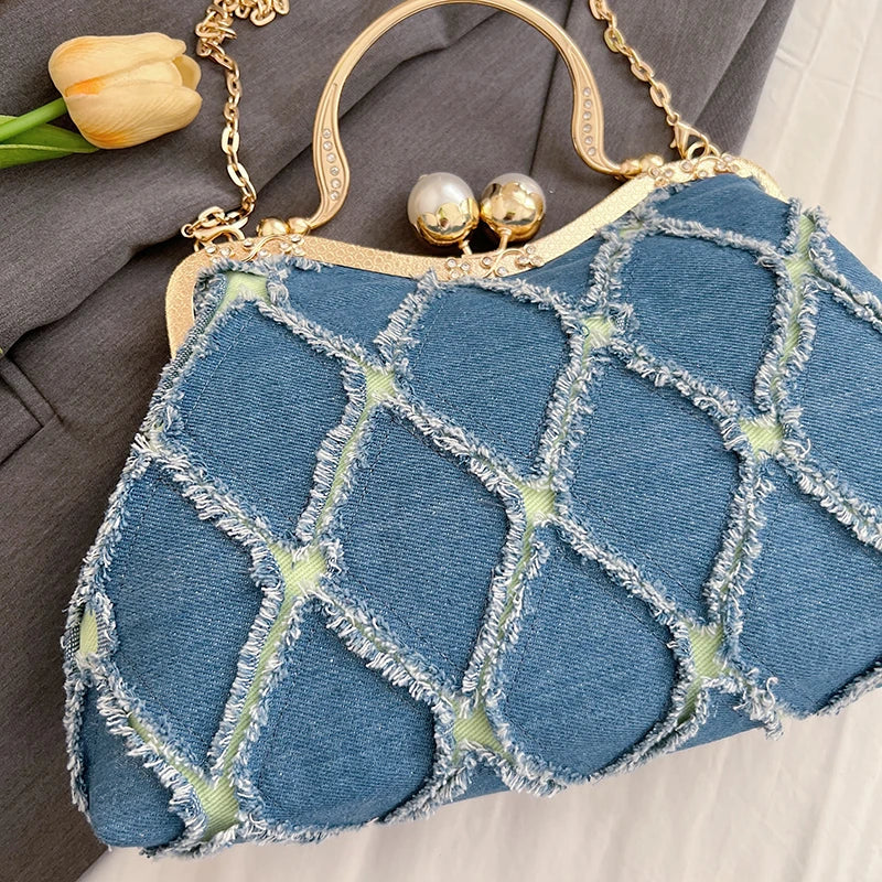 Denim Handbag Clutch