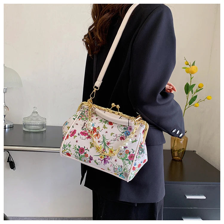 Floral And Pearls Purse