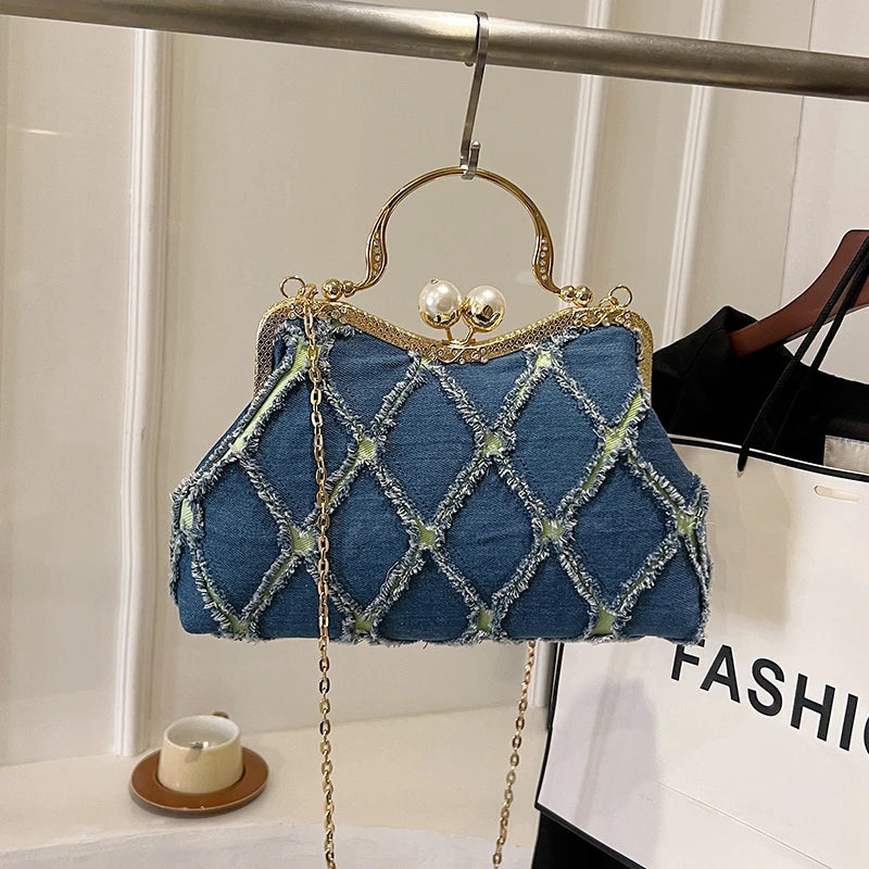 Denim Handbag Clutch