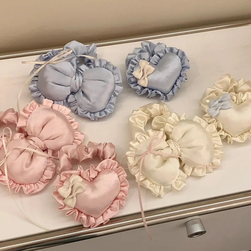 Sweetheart Heart Bow Pillow Hair Tie