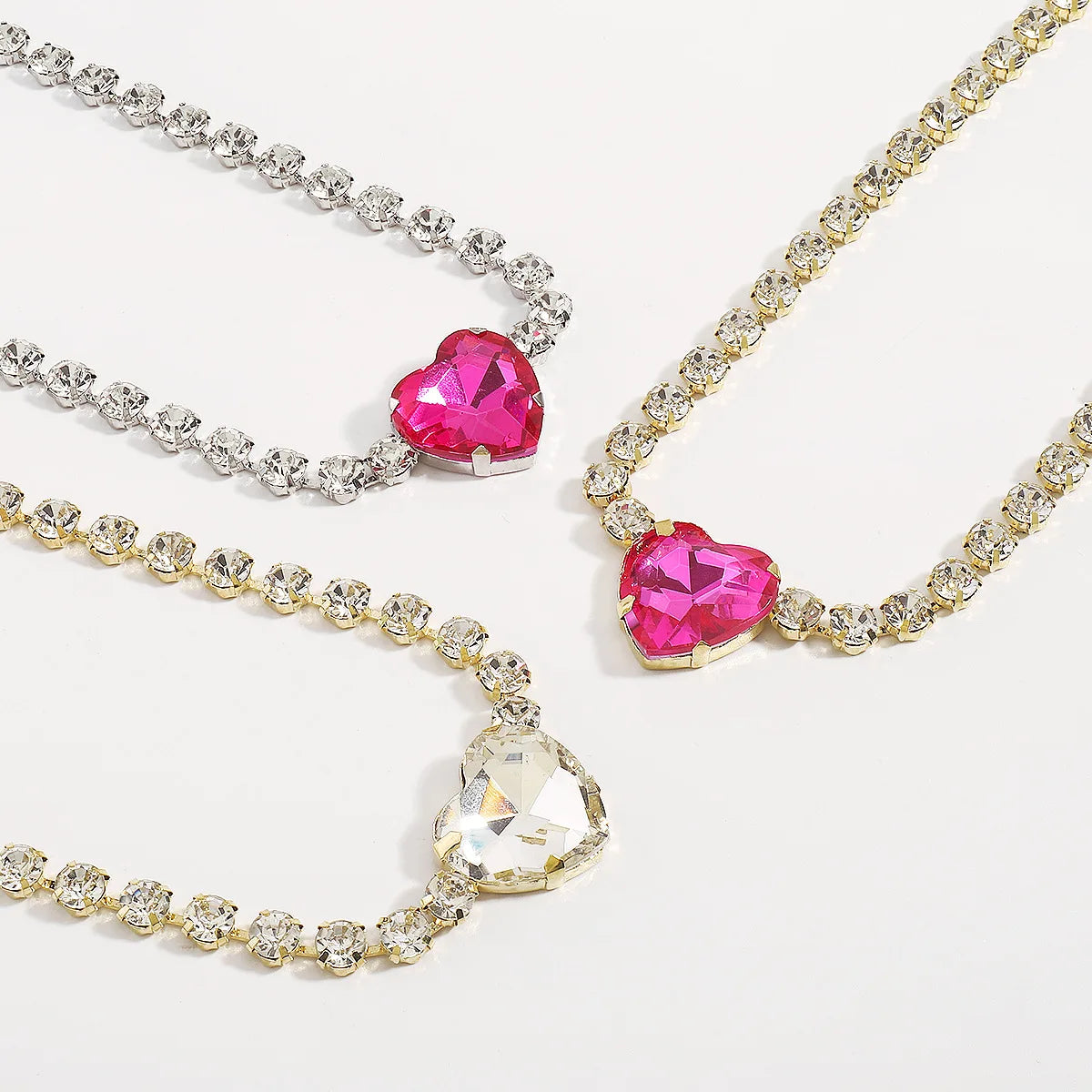 Heart Crystal Choker Necklace
