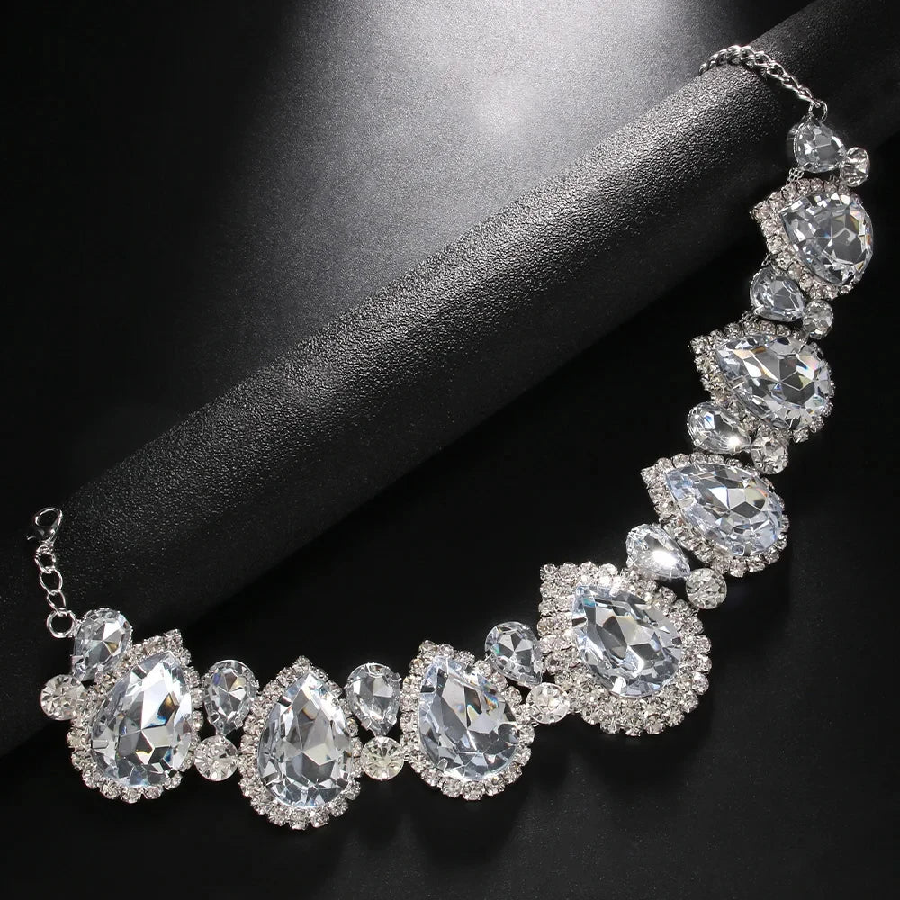 Water Drop Rhinestone Necklace