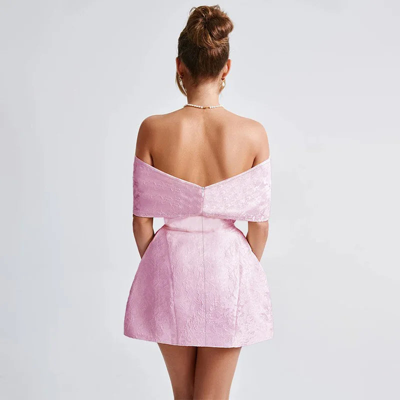 Jacquard Bow A-line Dress