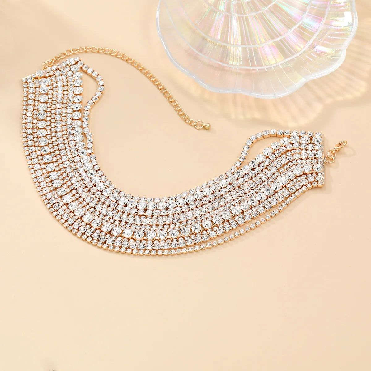 Stacked Crystal Choker Necklace