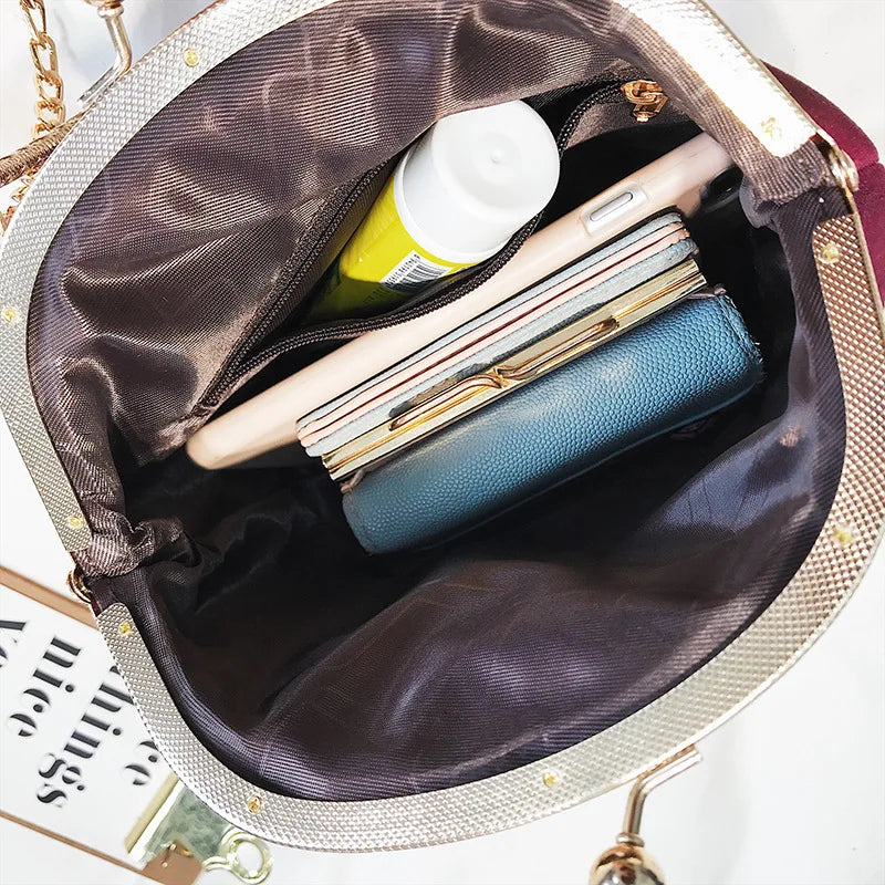 Velvet Heart Of Gold Purse