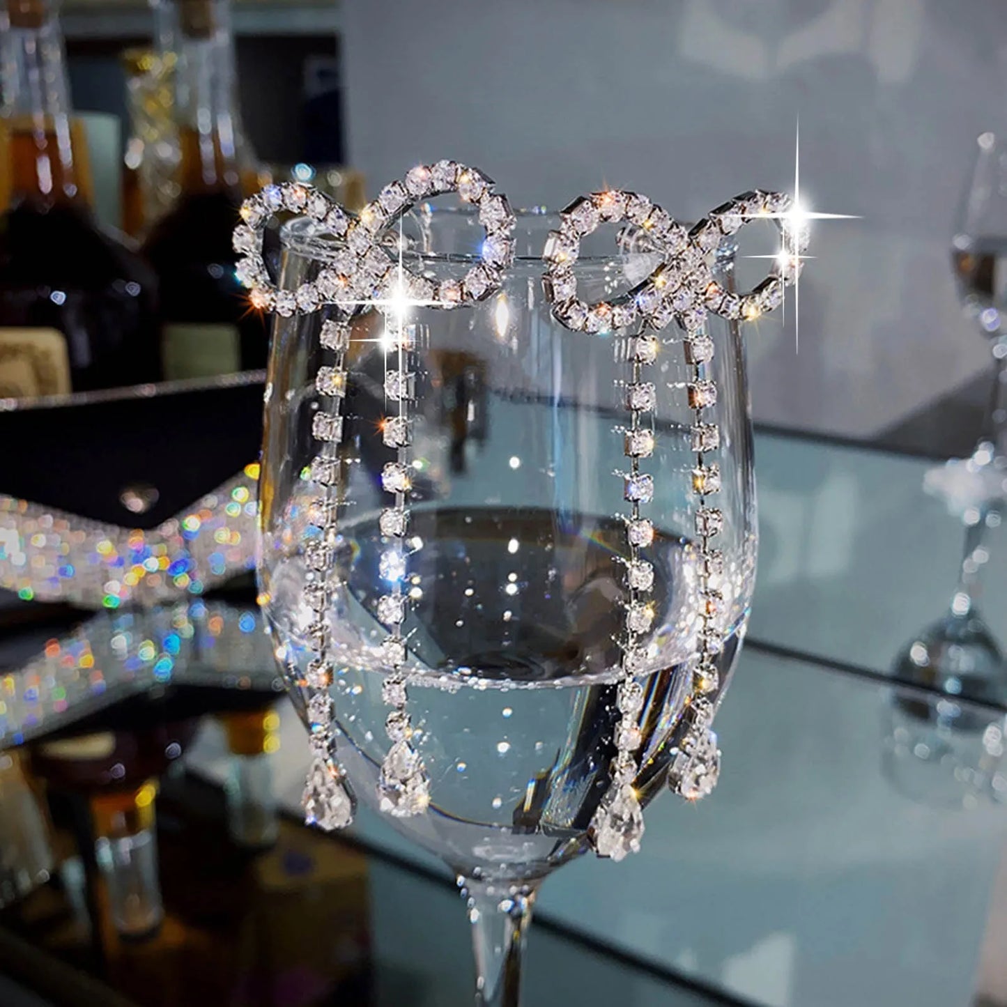 Bowknot Rhinestone Earrings