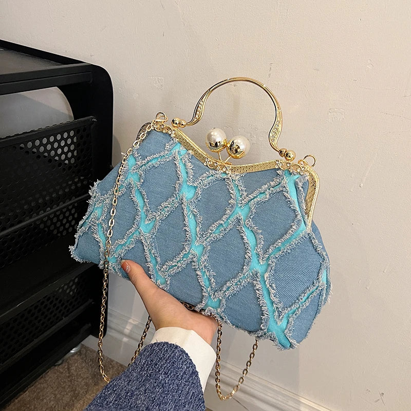 Denim Handbag Clutch