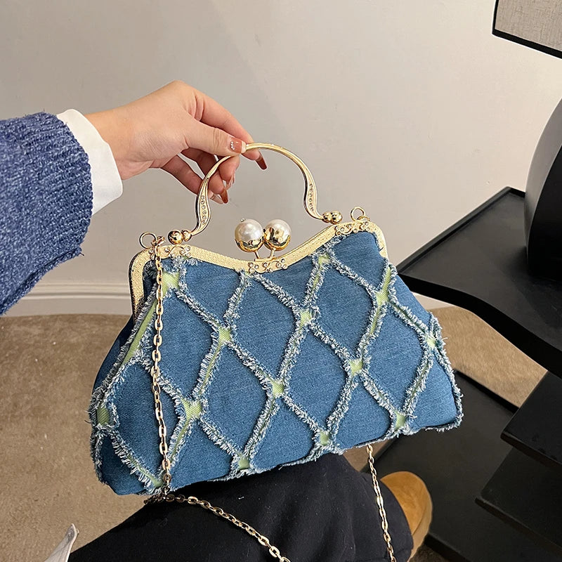 Denim Handbag Clutch