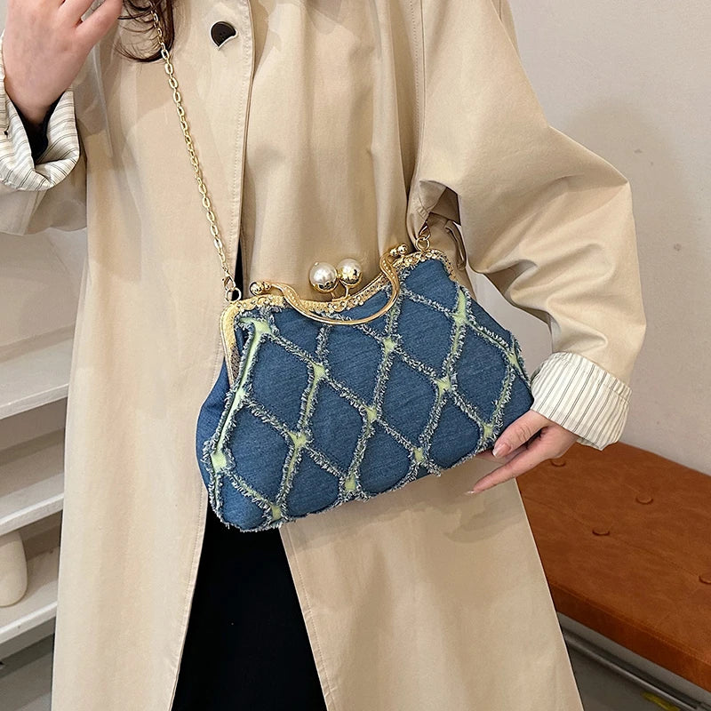 Denim Handbag Clutch