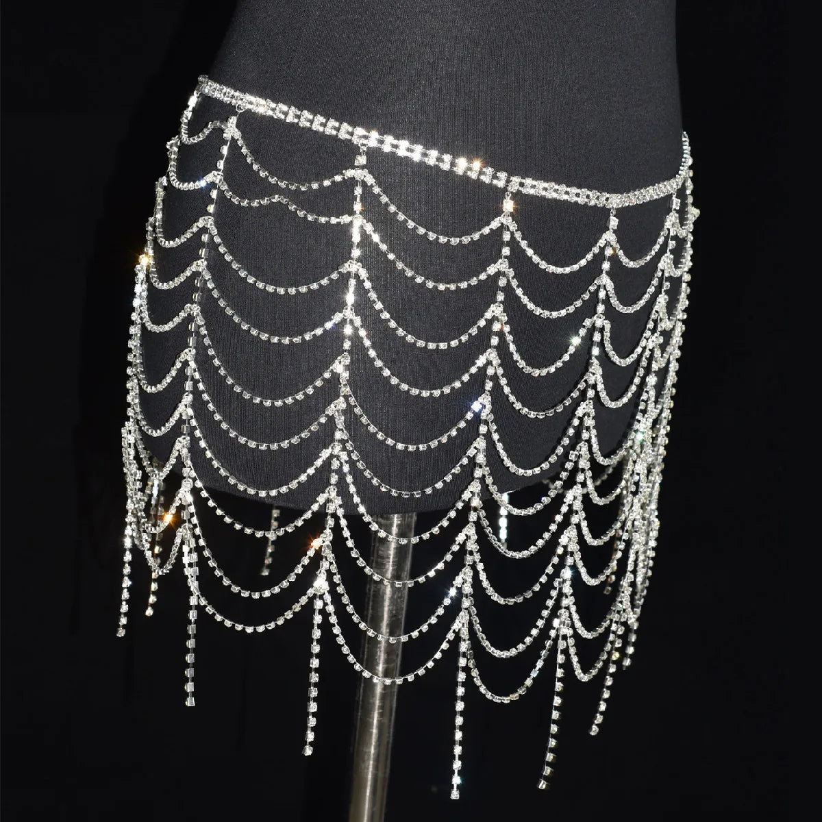 Crystal Fringe Waist Chain