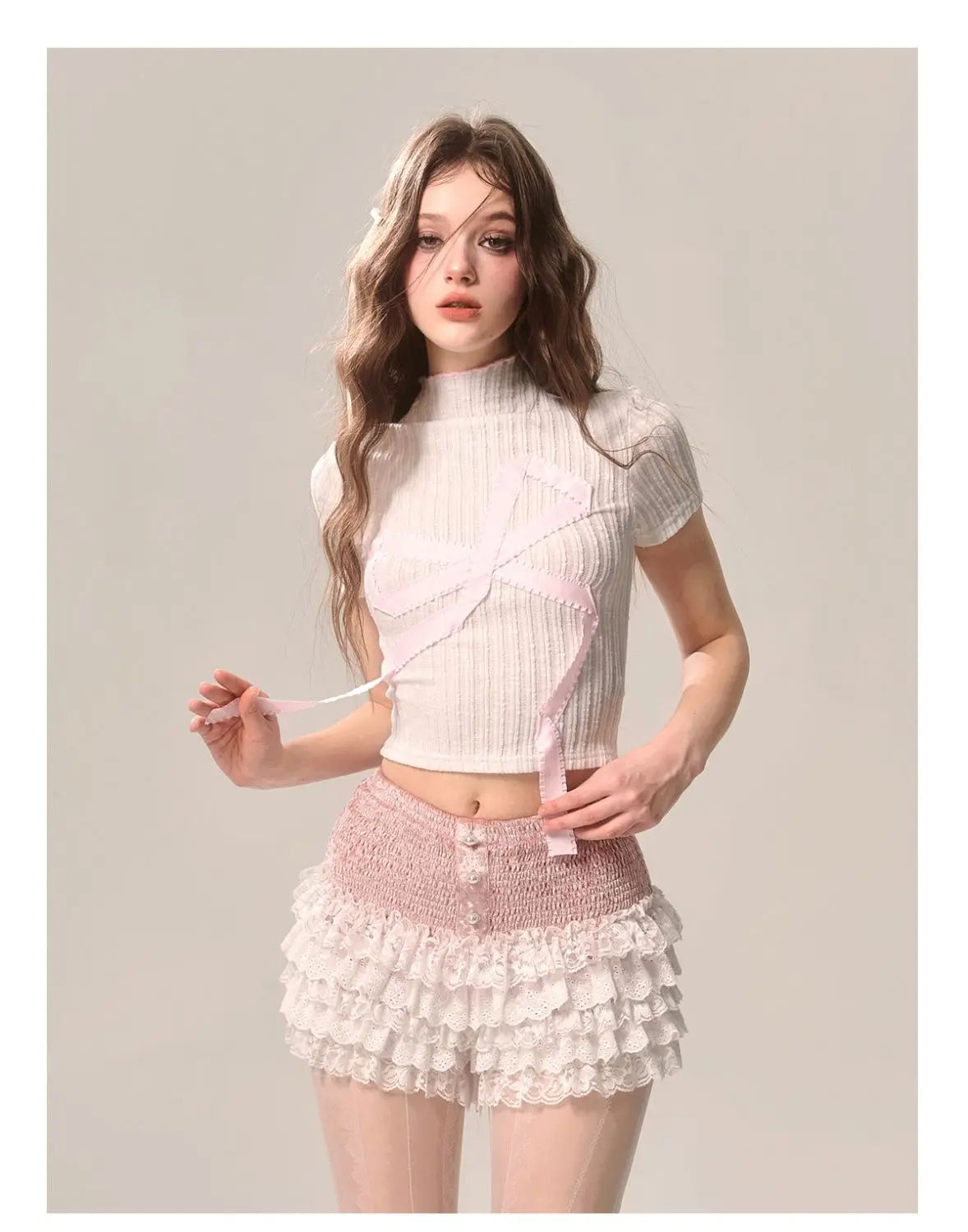 Pastel Ruffled Shorts