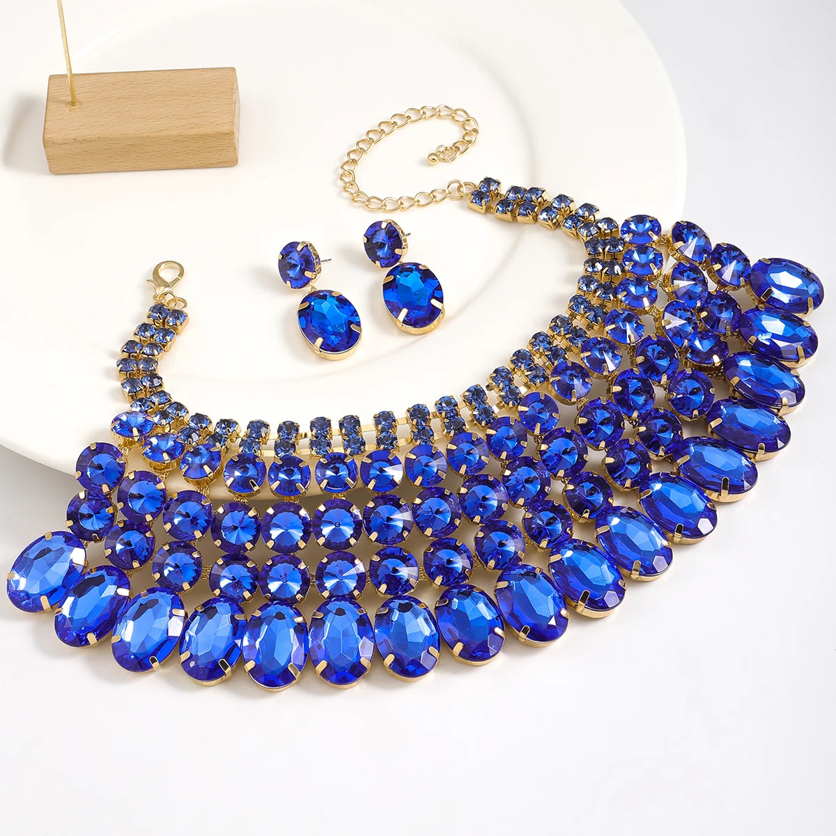 Rhinestone Bib Necklace