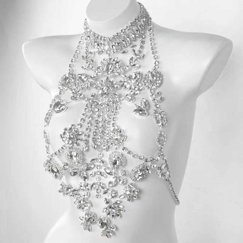 Crystal Body Chain Top