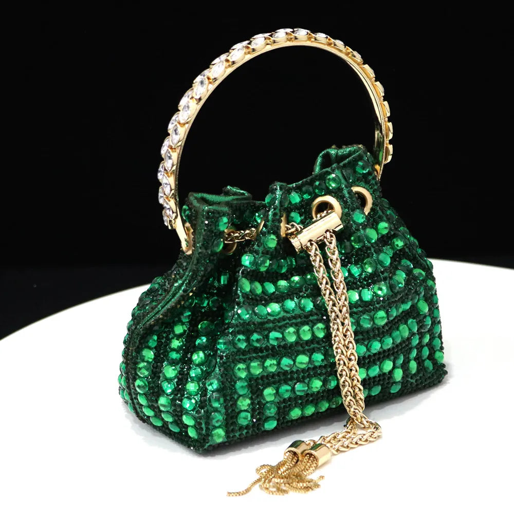 Rhinestone Drawstring Bag