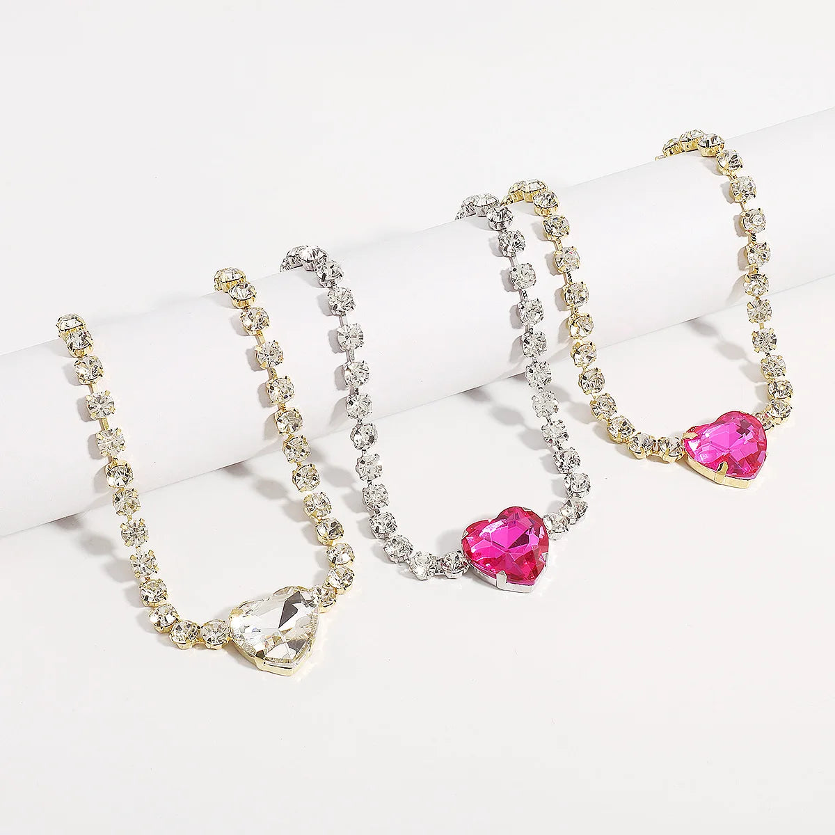 Heart Crystal Choker Necklace