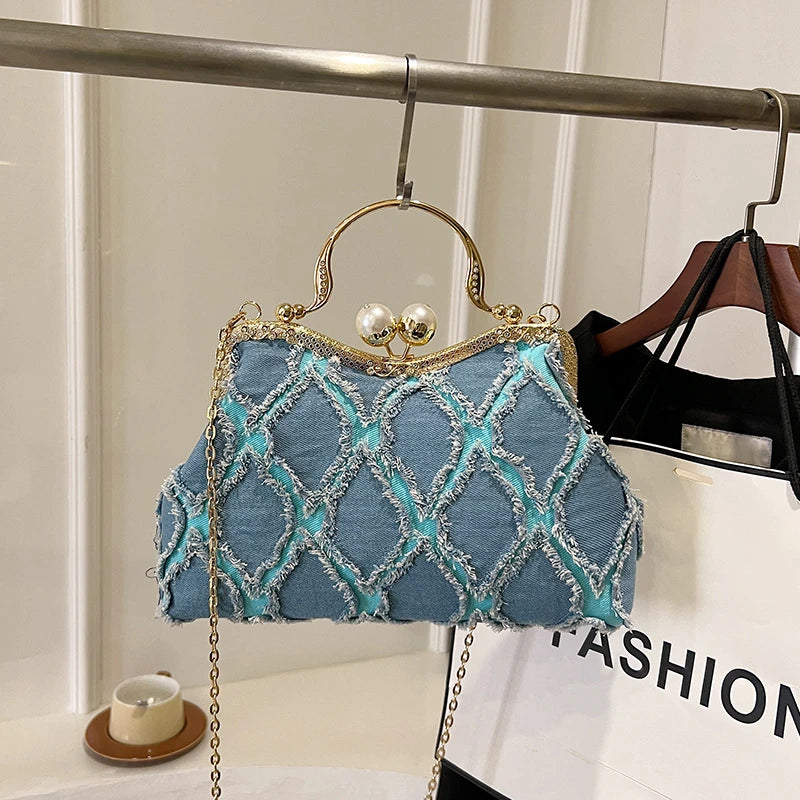 Denim Handbag Clutch