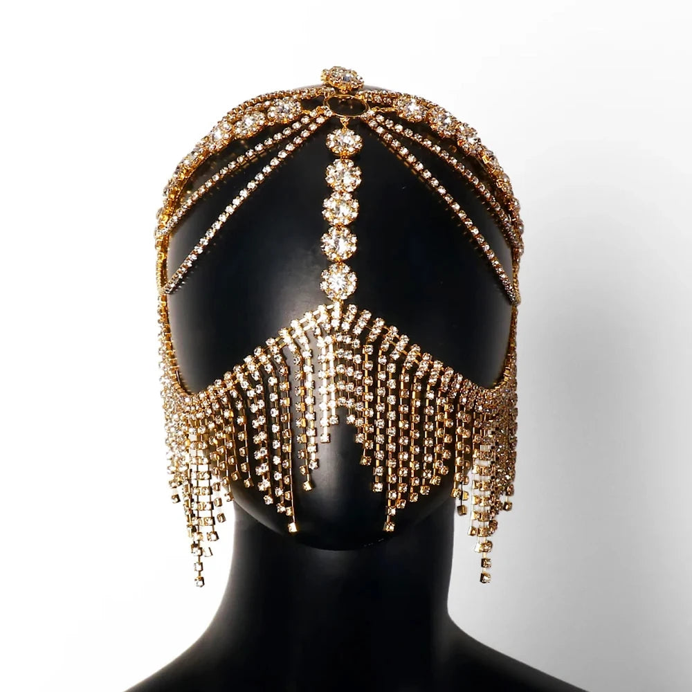 Rhinestone Fringe Mask
